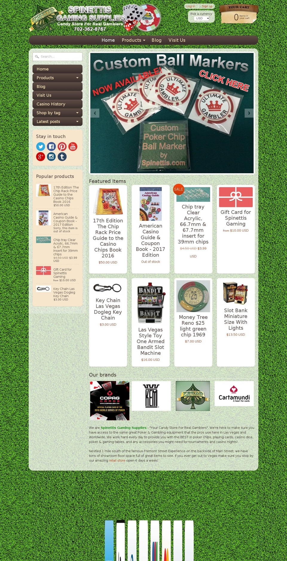 spinettis.com shopify website screenshot