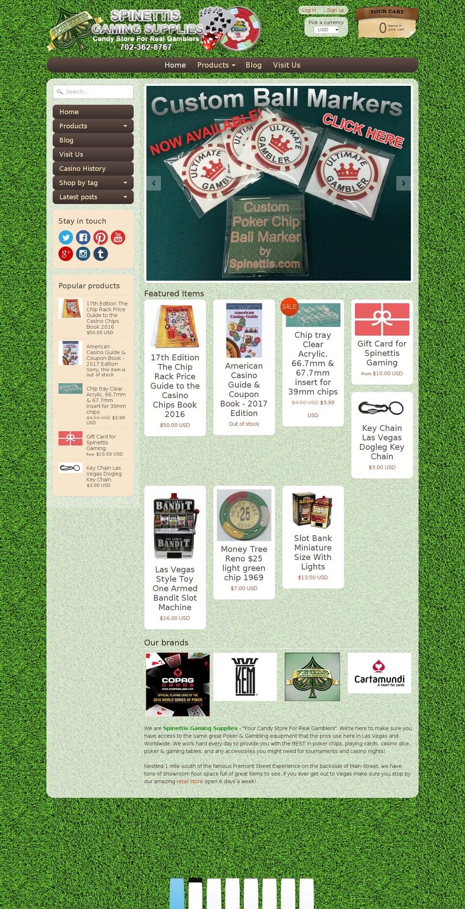 spinettisgaming.com shopify website screenshot