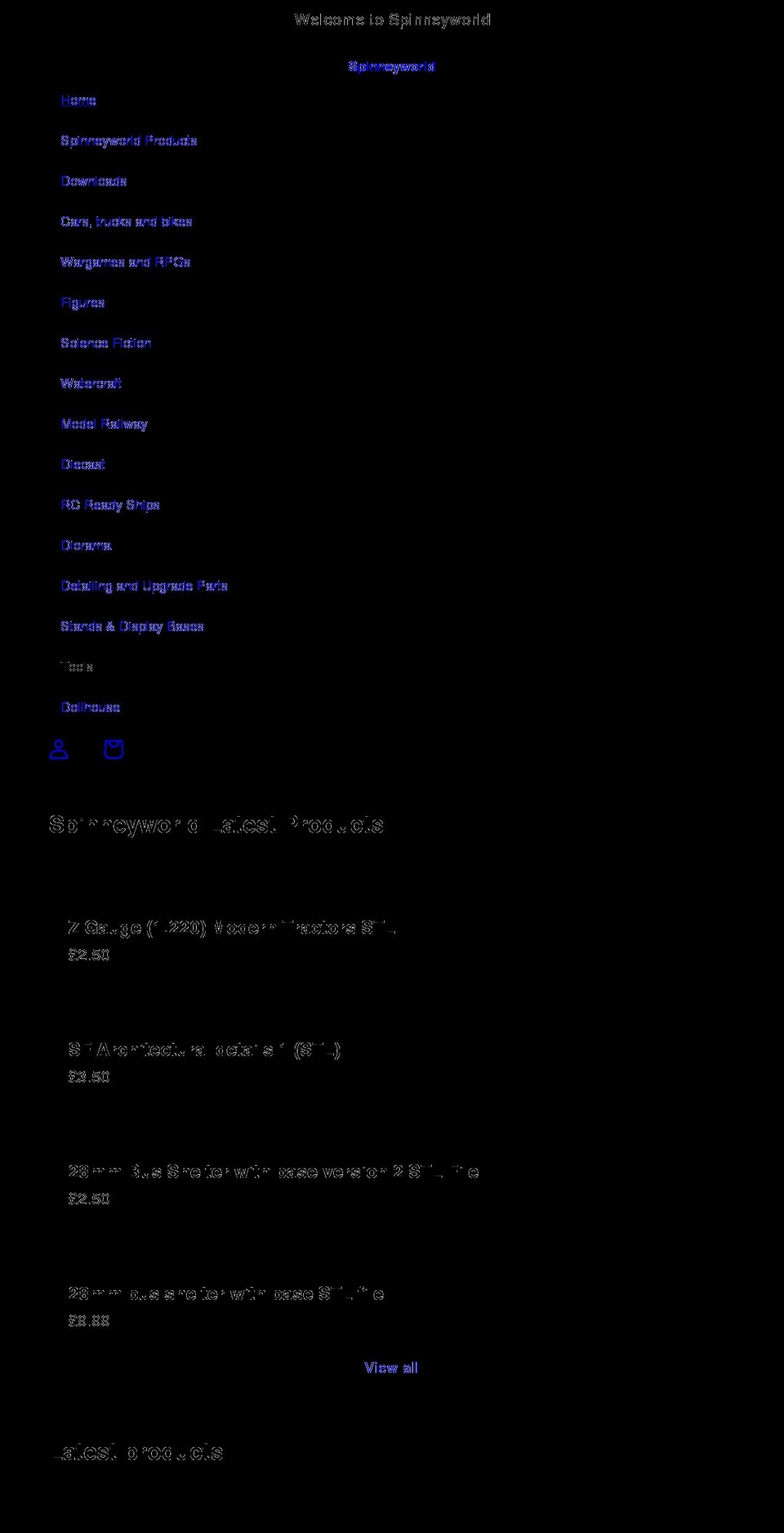 spinneyworld.com shopify website screenshot