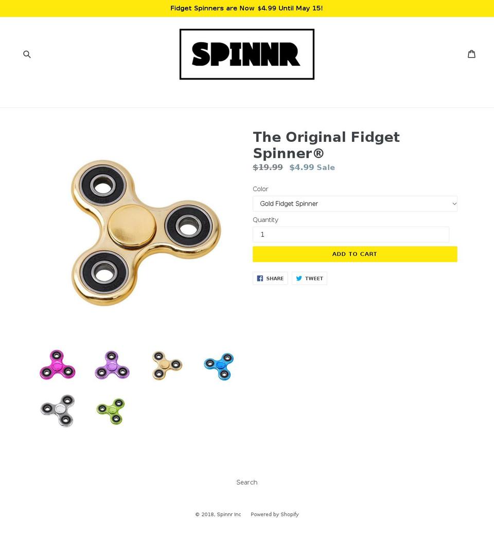 spinnrinc.com — Shopify storefront screenshot