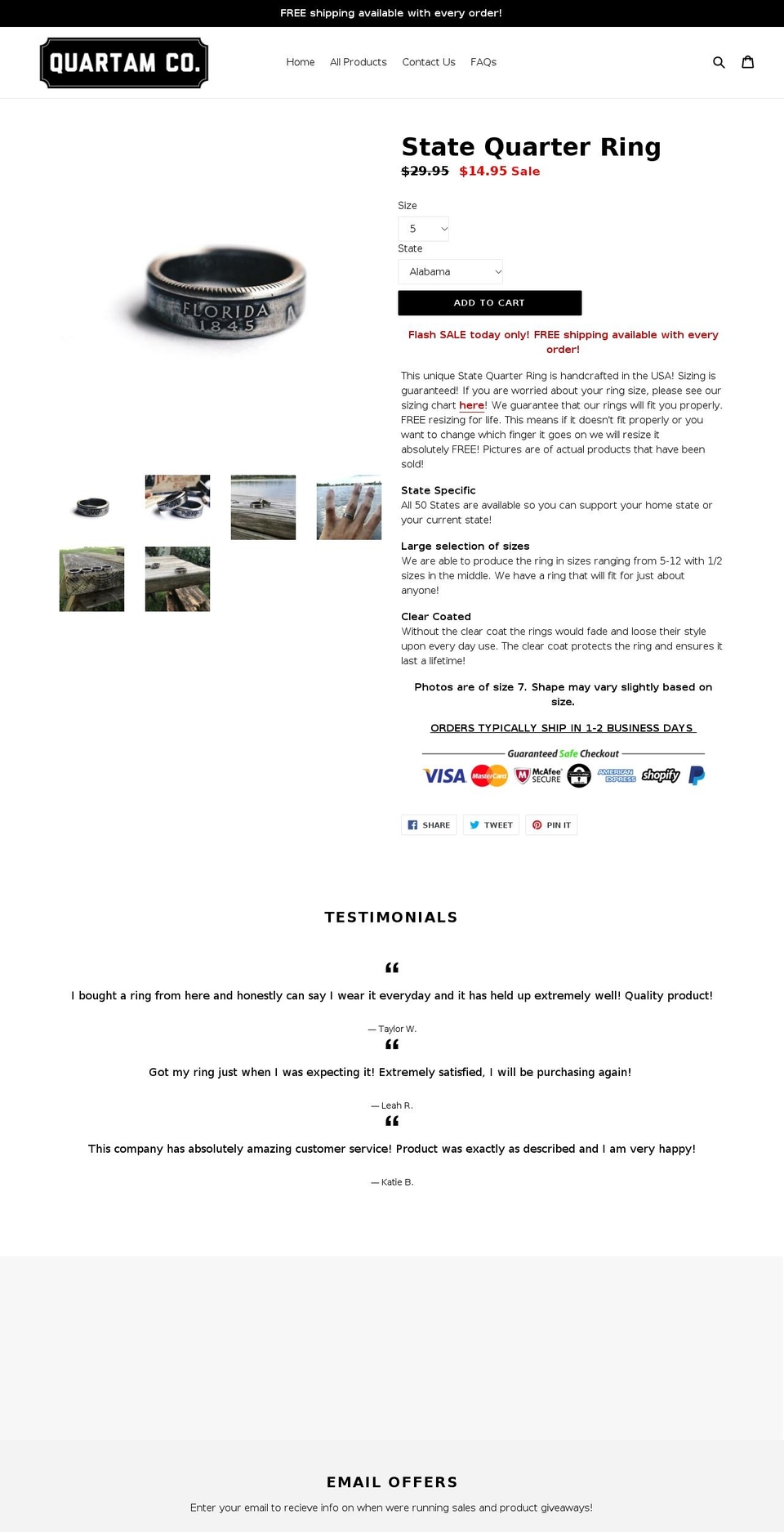 spinnyspinners.com — Shopify storefront screenshot