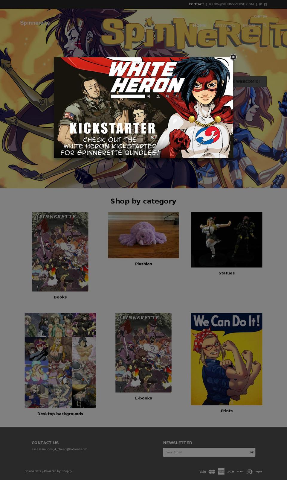 spinnystore.com shopify website screenshot