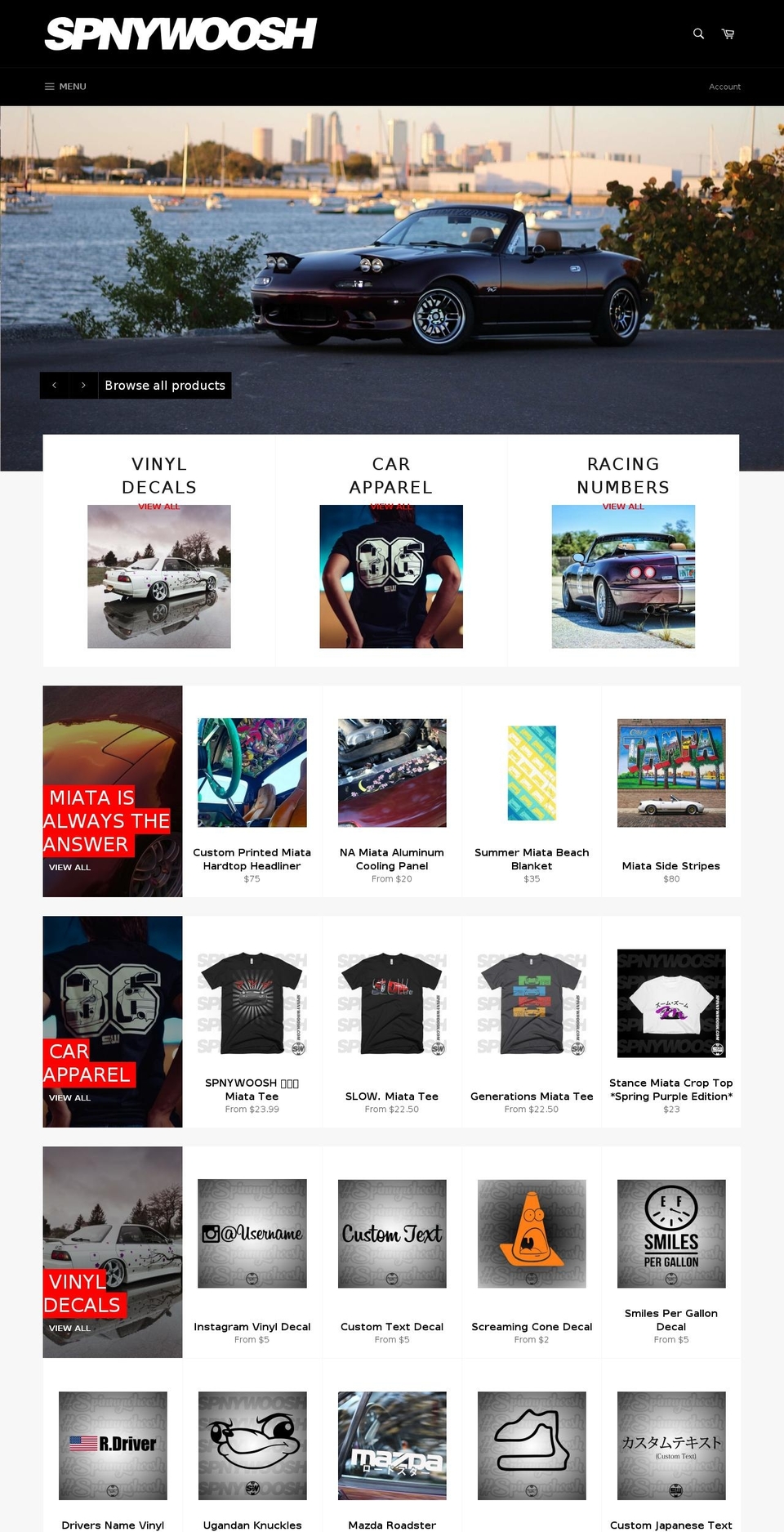spinnywoosh.com — Shopify storefront screenshot