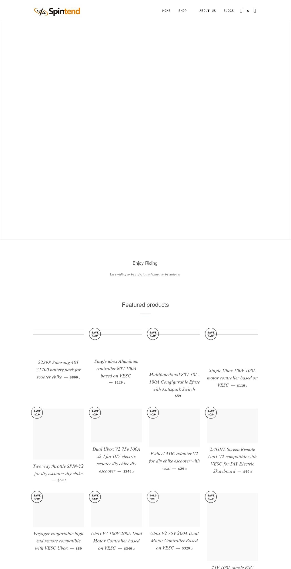 spintend.com shopify website screenshot