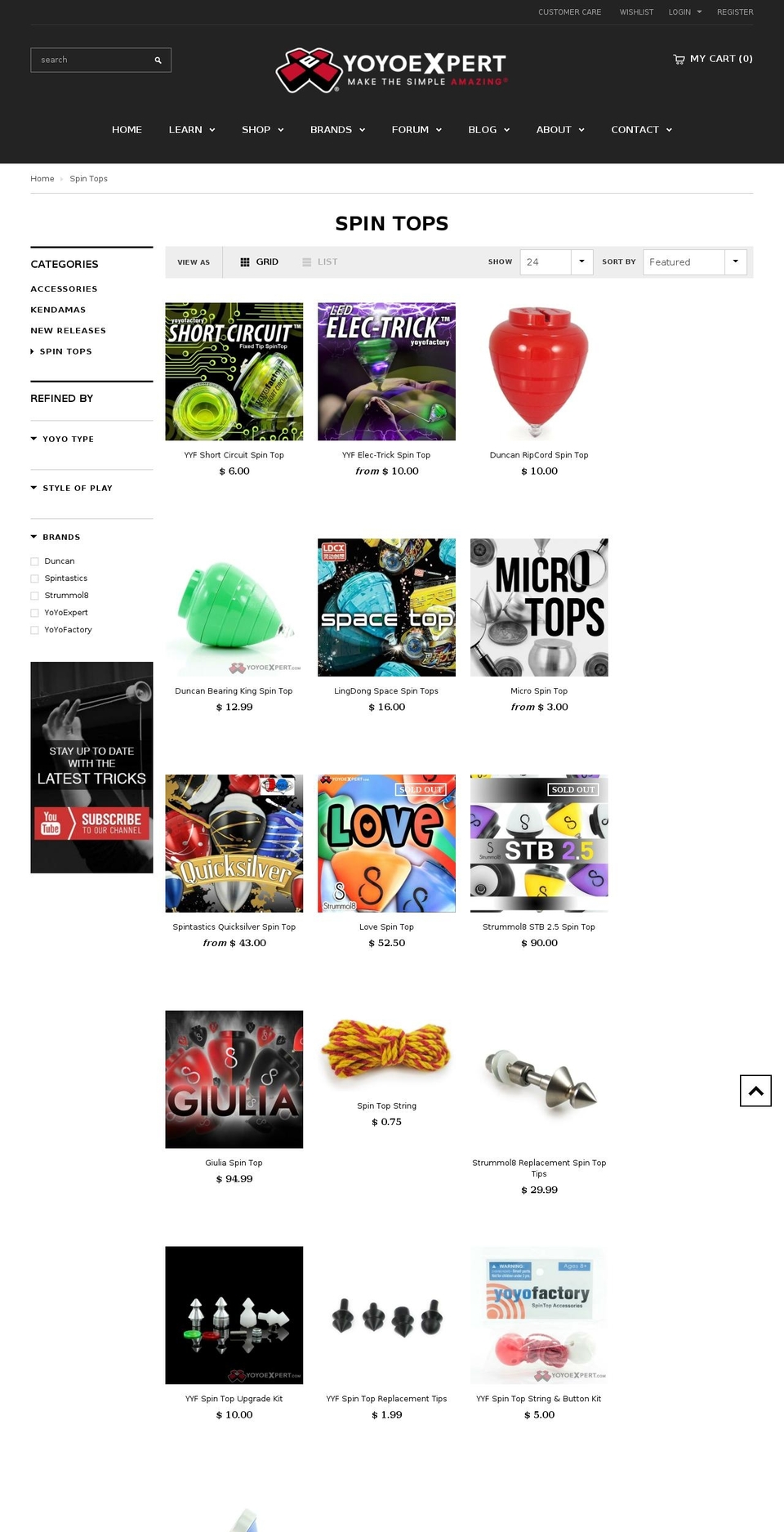 spintopexpert.com — Shopify storefront screenshot