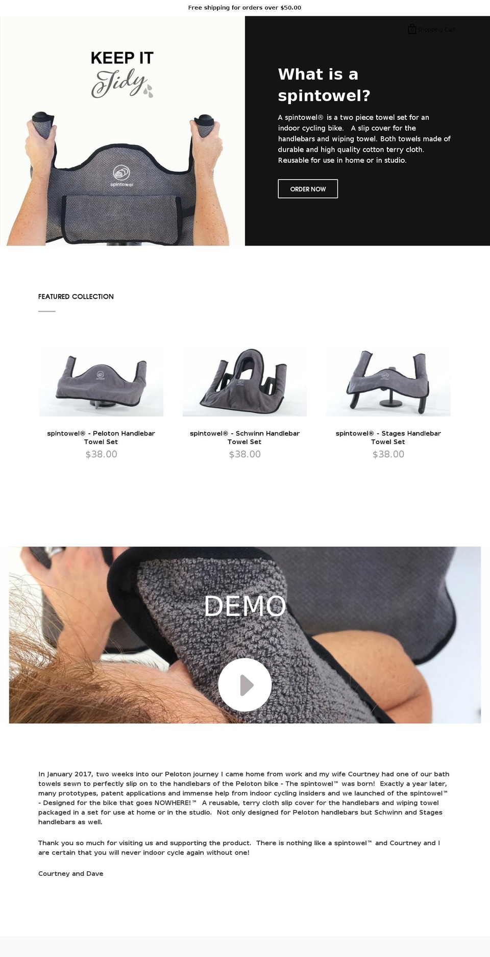spintowel.com — Shopify storefront screenshot
