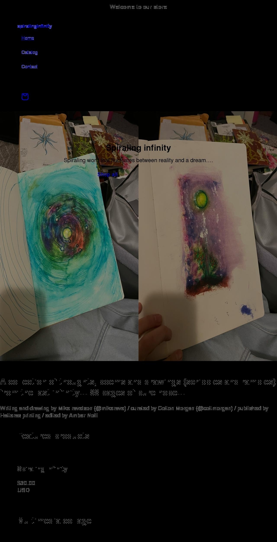 spiralinginfinity.com shopify website screenshot