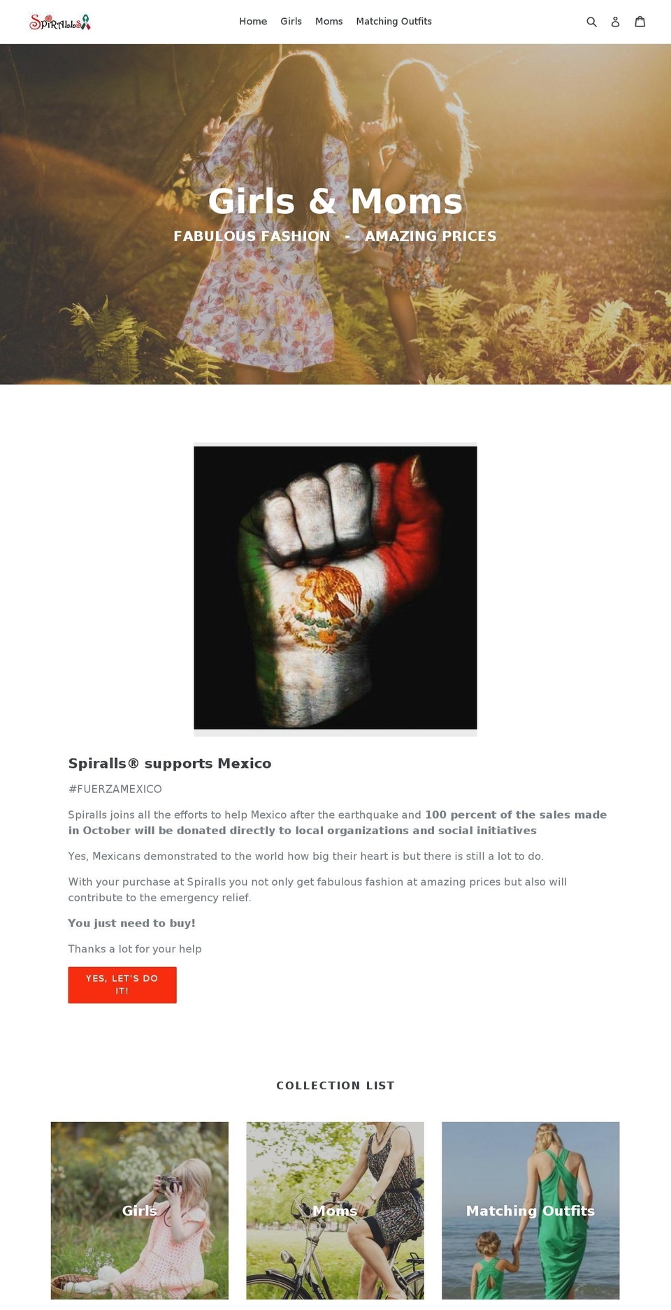 spiralls.com — Shopify storefront screenshot