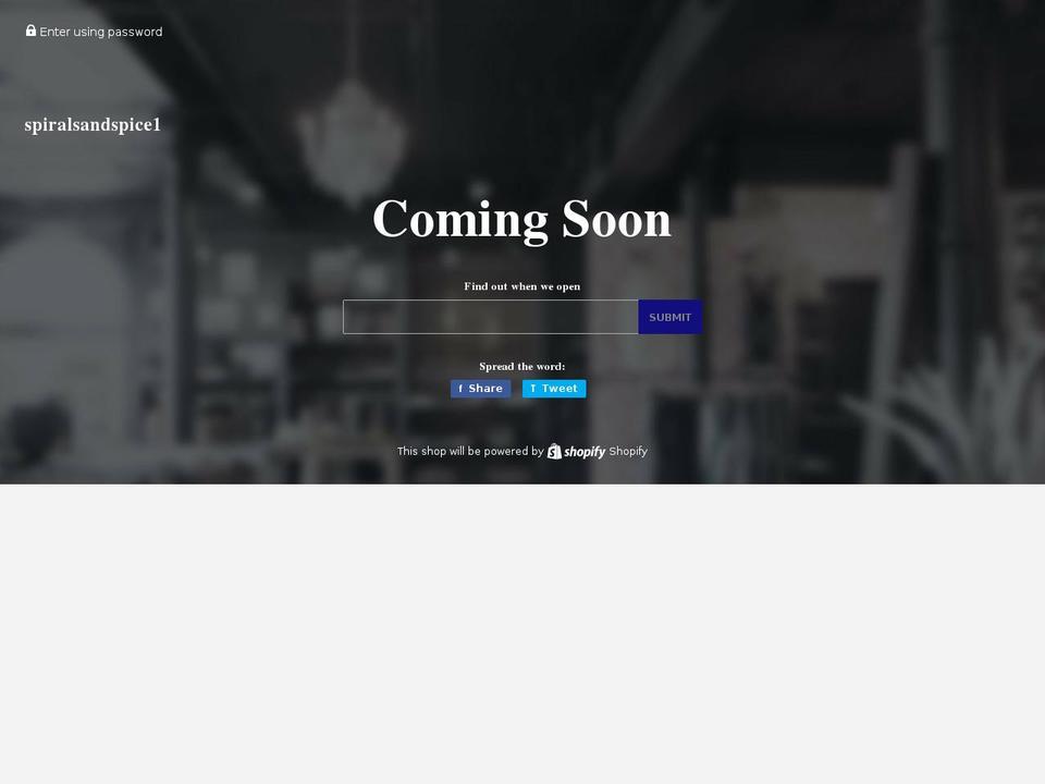 spiralsandspice1.com — Shopify storefront screenshot
