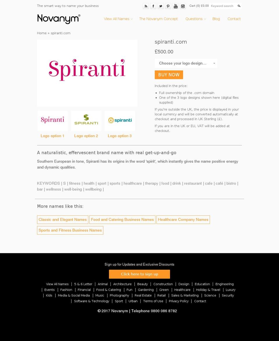 spiranti.com shopify website screenshot