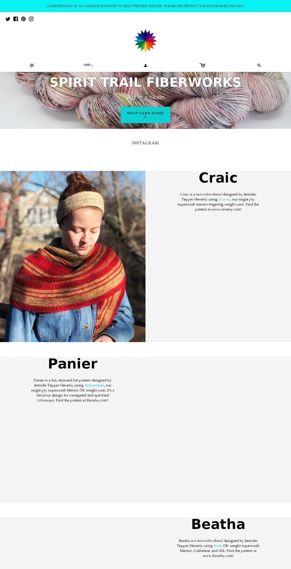 spirit-trail.net shopify website screenshot