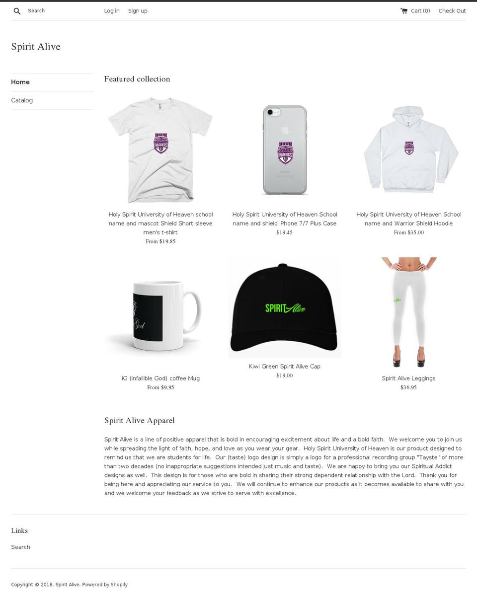 spiritalive.info shopify website screenshot