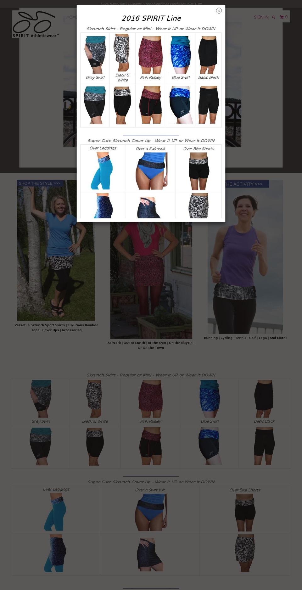 spiritathleticwear.com shopify website screenshot