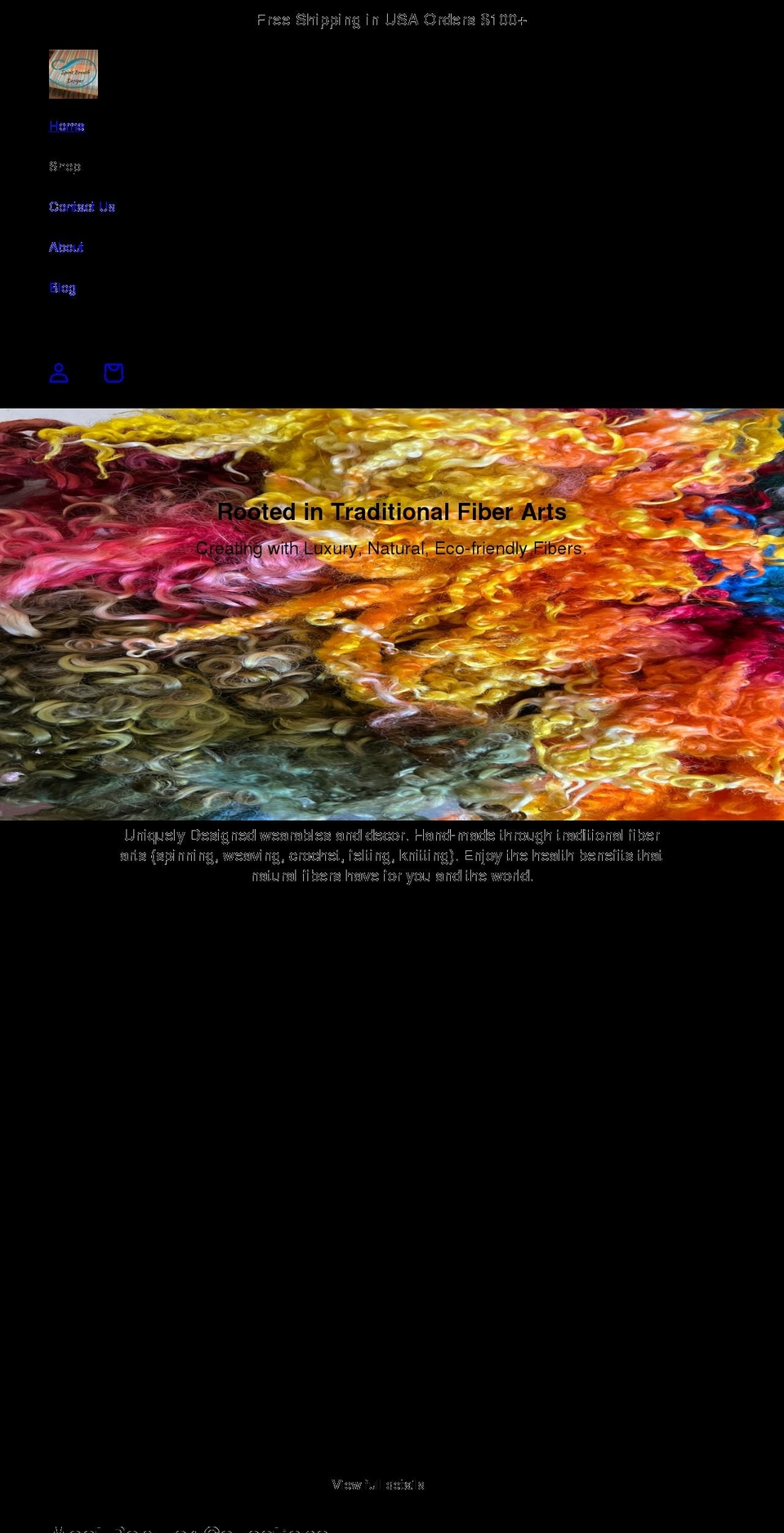 spiritbreathdesigns.com shopify website screenshot