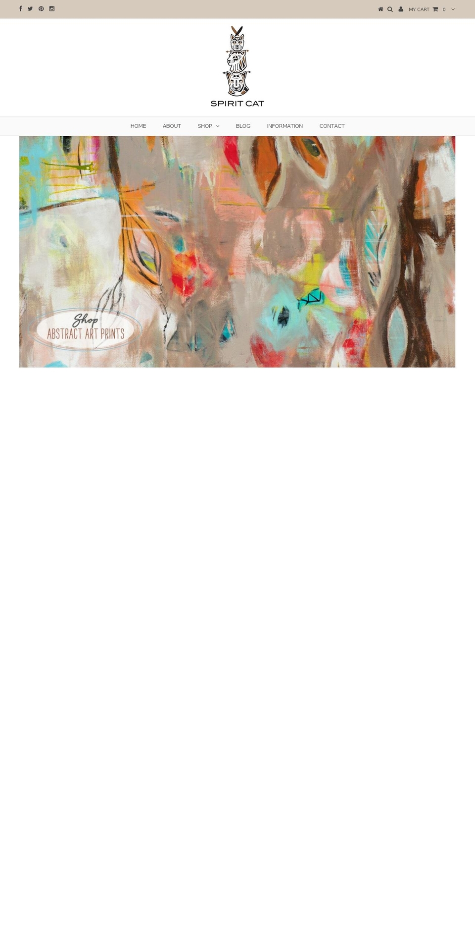 spiritcatart.com shopify website screenshot