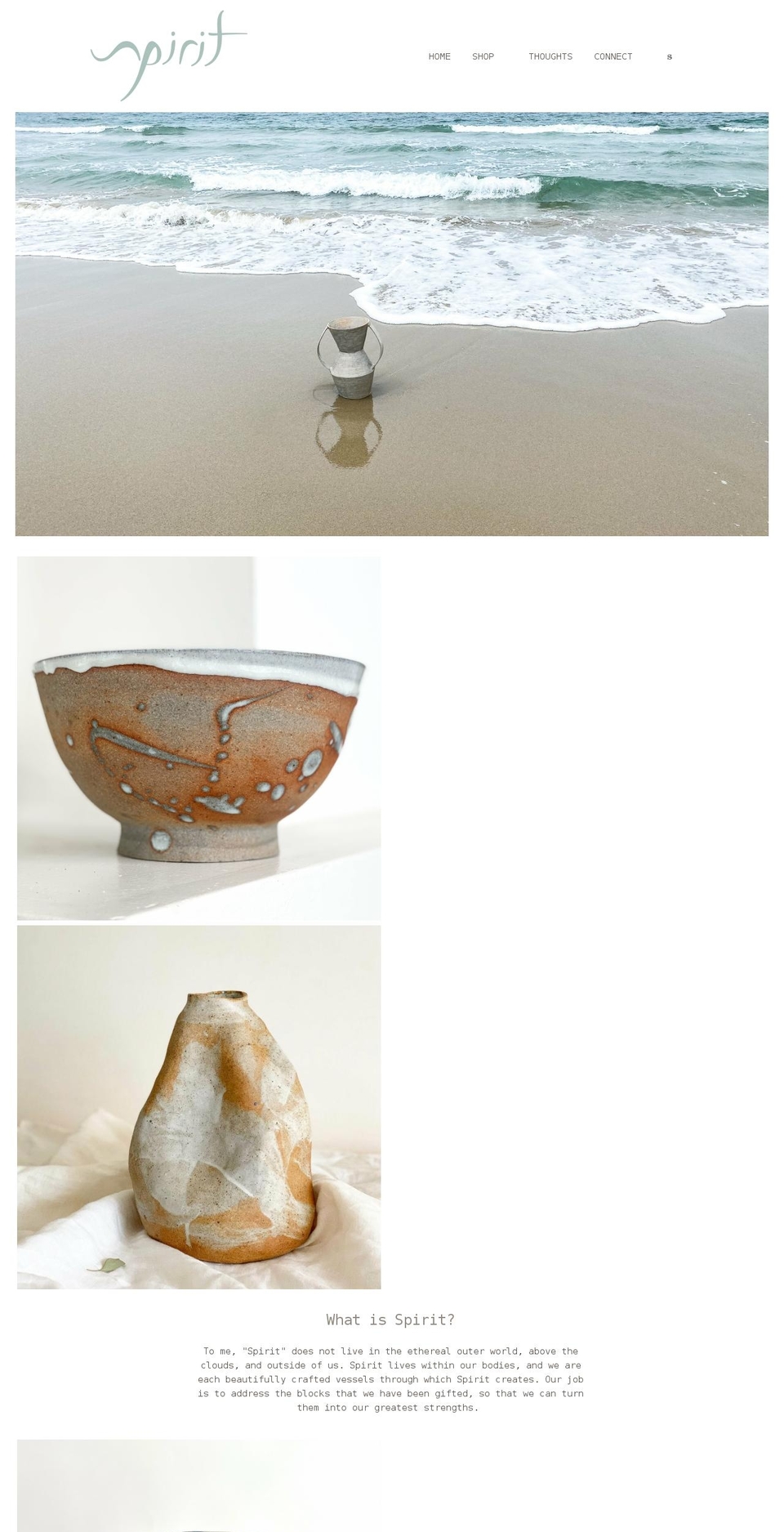 spiritceramics.com shopify website screenshot