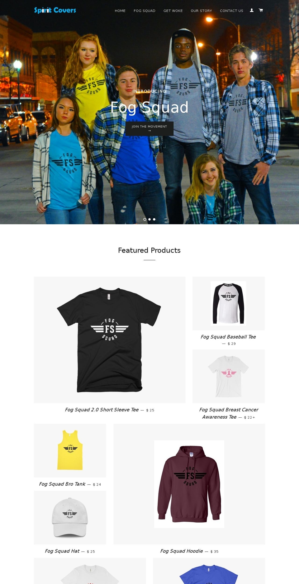 spiritcovers.com shopify website screenshot