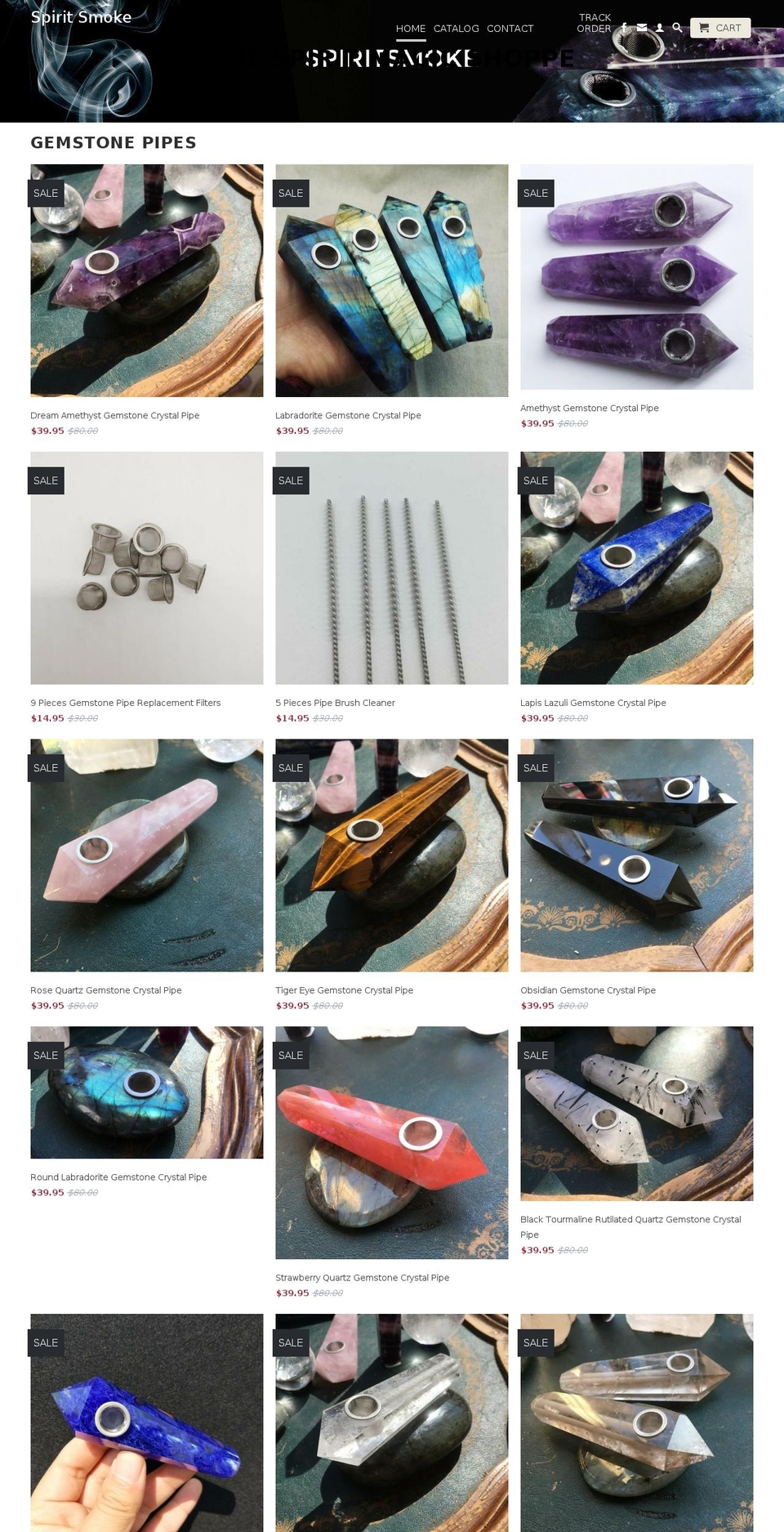 spiritcrystals.net shopify website screenshot