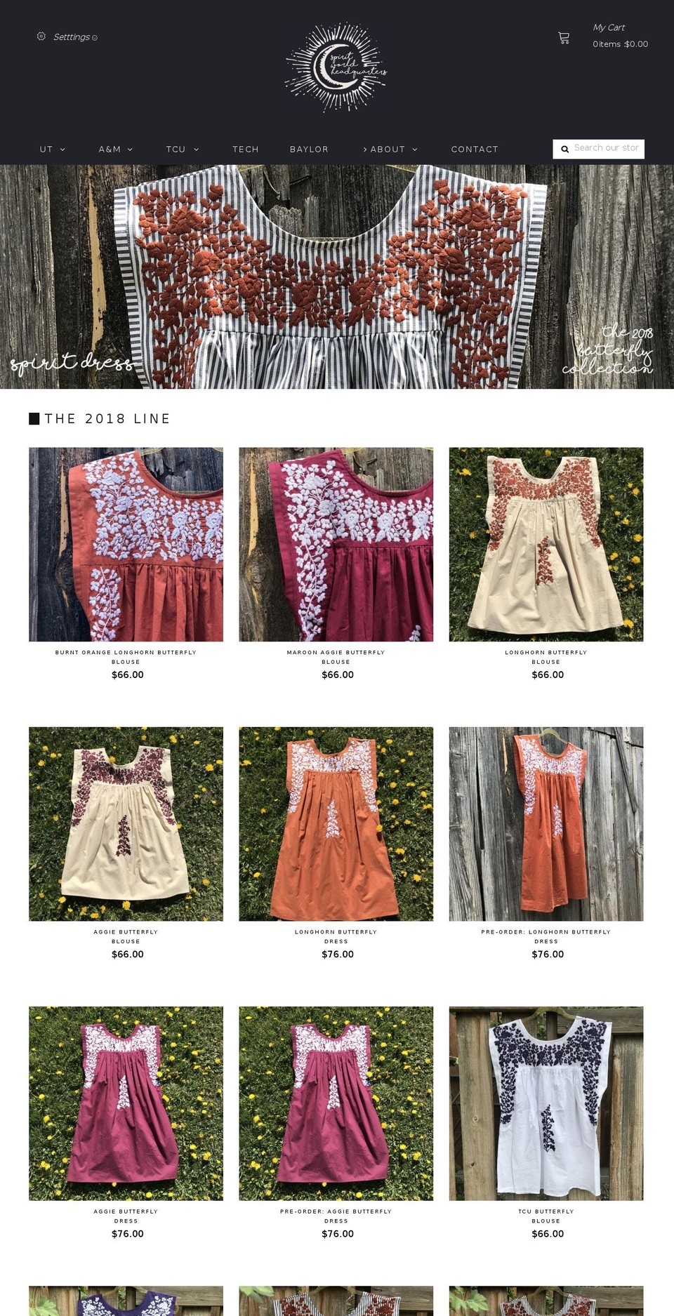 spiritdress.com shopify website screenshot