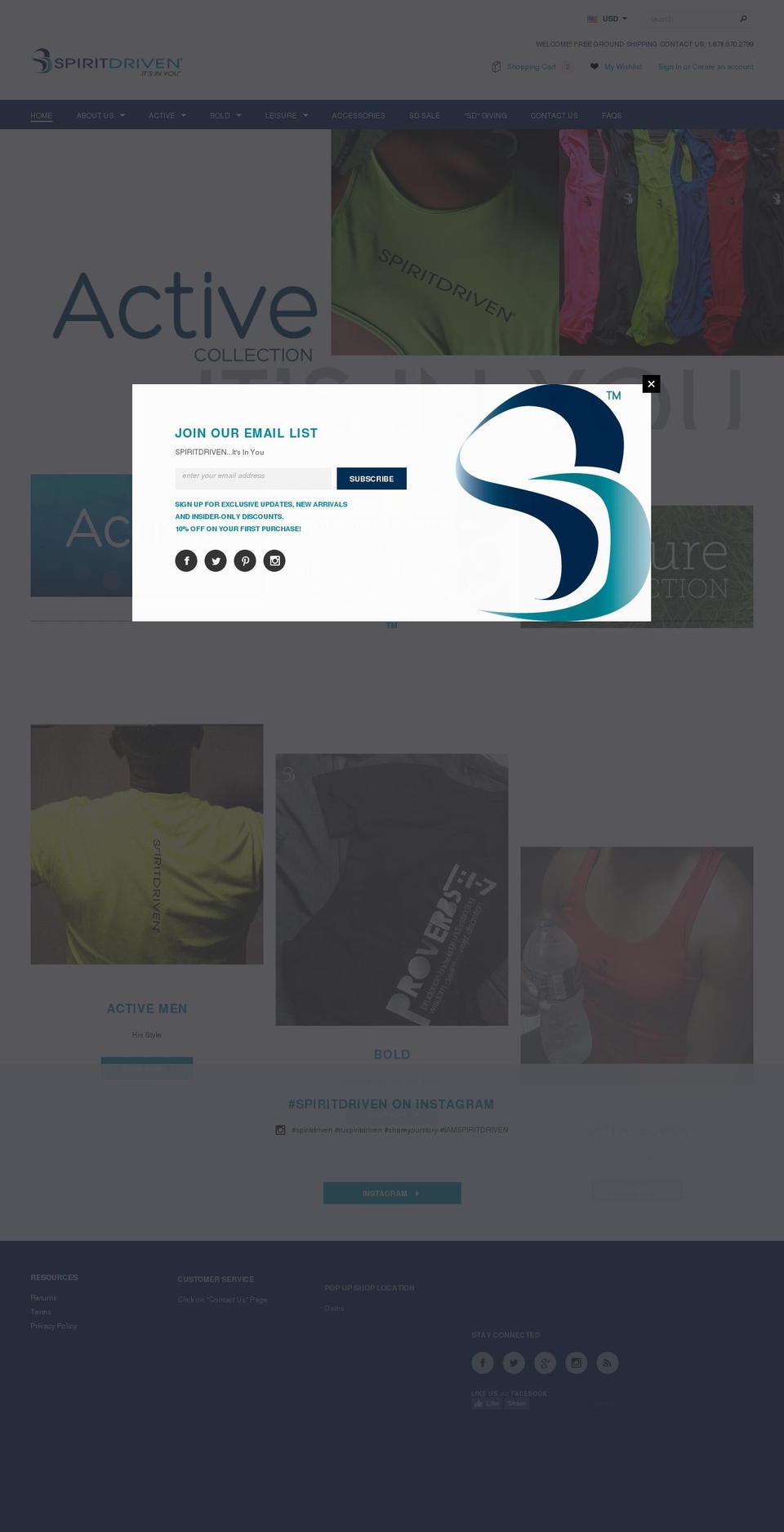 spiritdriven.us shopify website screenshot