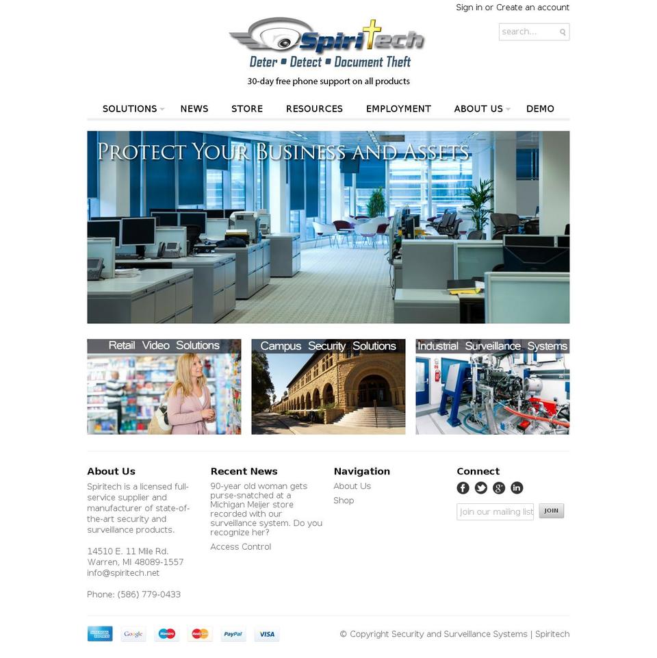 spiritech.net shopify website screenshot