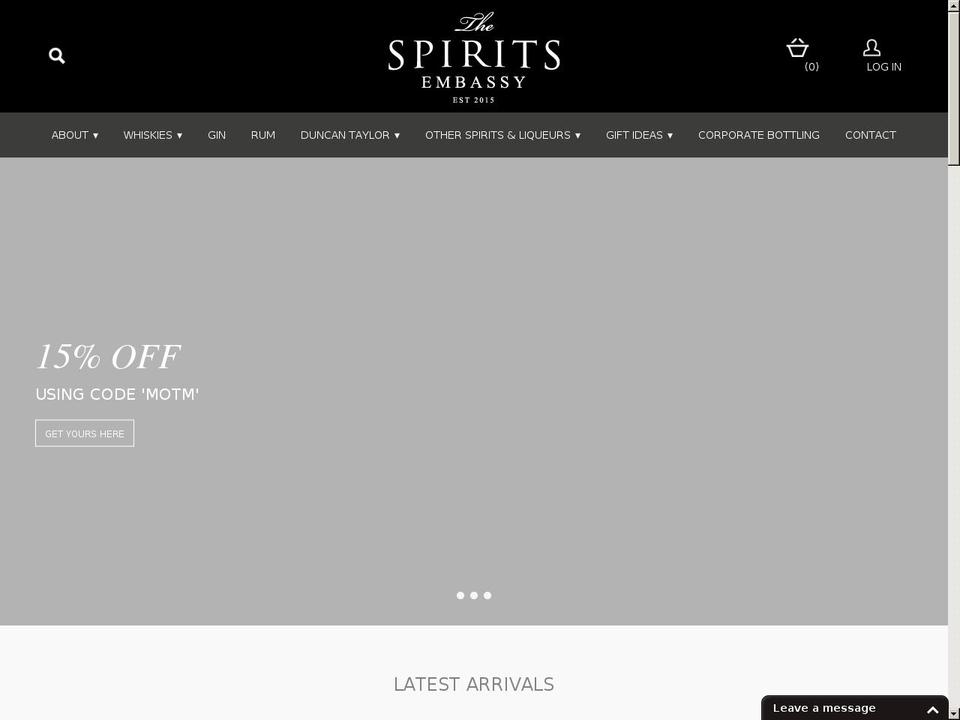 spiritembassy.com — Shopify storefront screenshot
