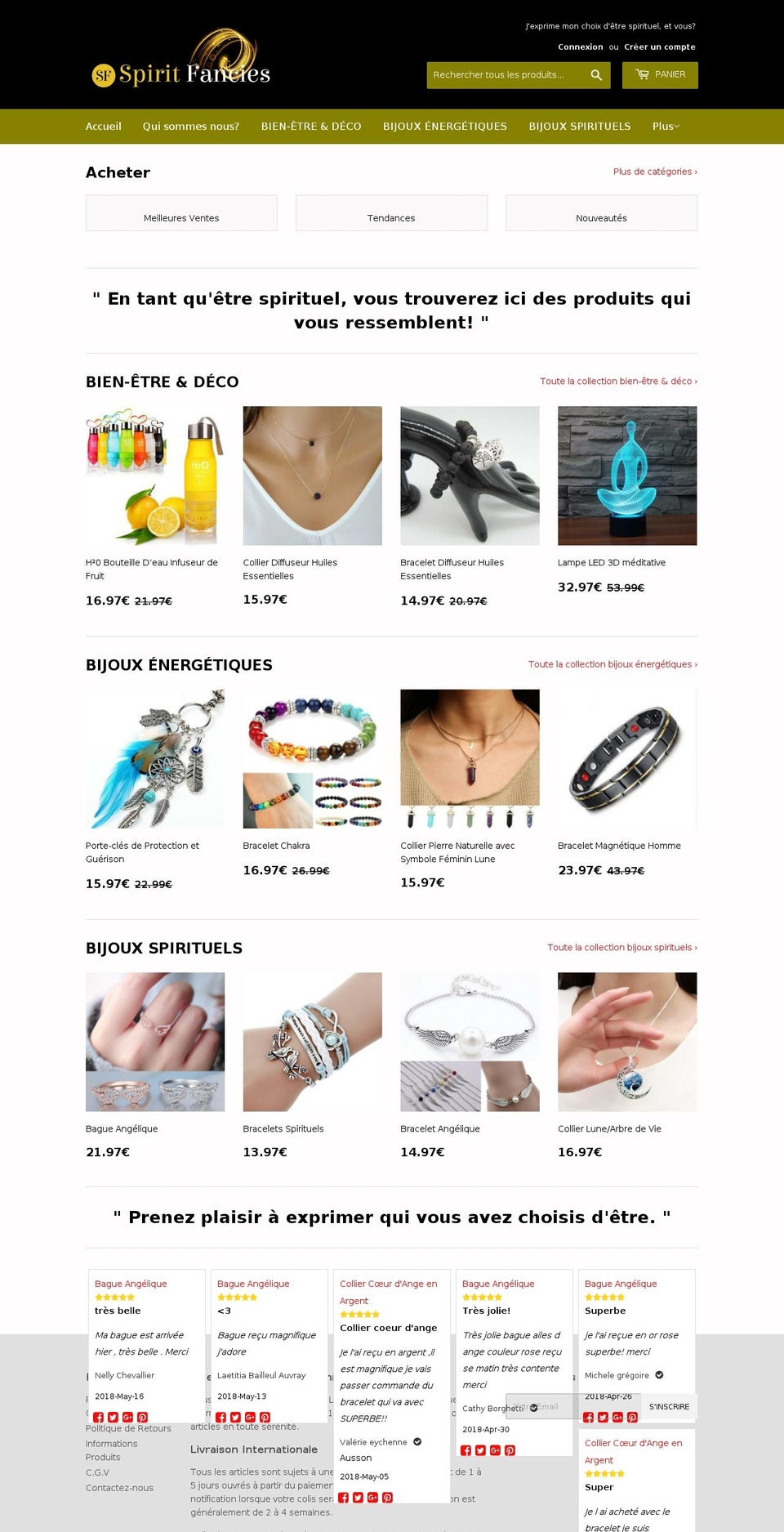 spiritfancies.com — Shopify storefront screenshot