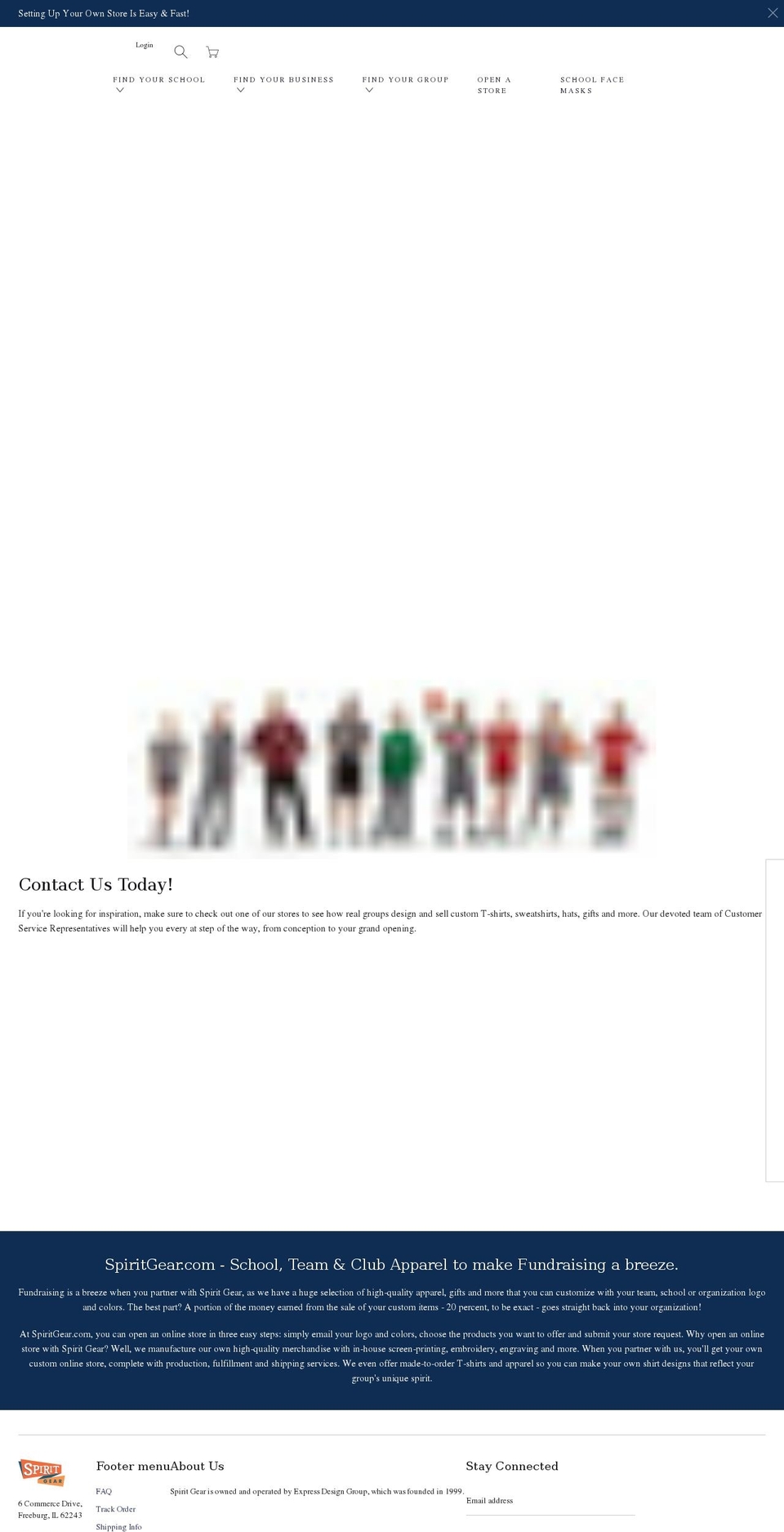 spiritgear.com shopify website screenshot