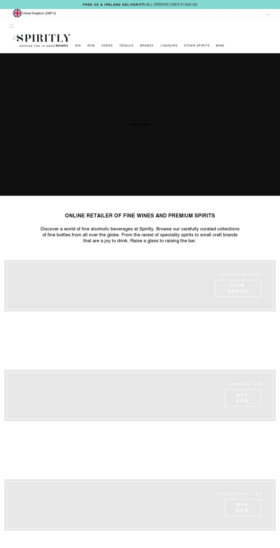 spiritly.com shopify website screenshot