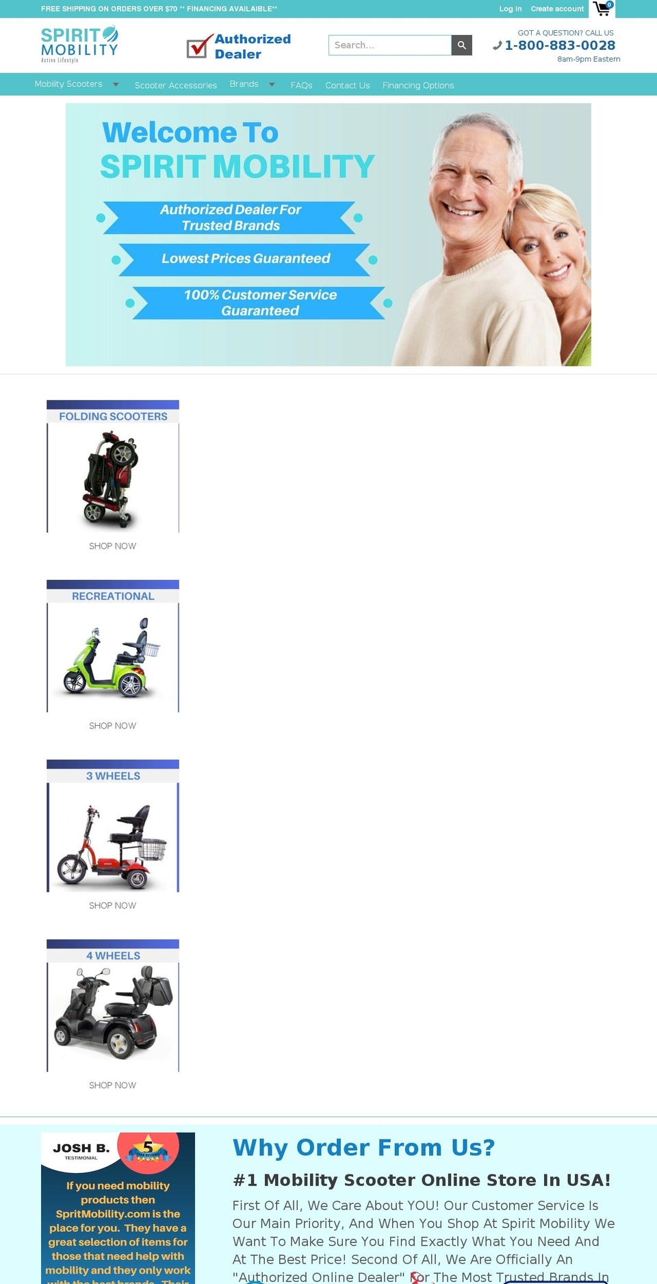 spiritmobility.com — Shopify storefront screenshot