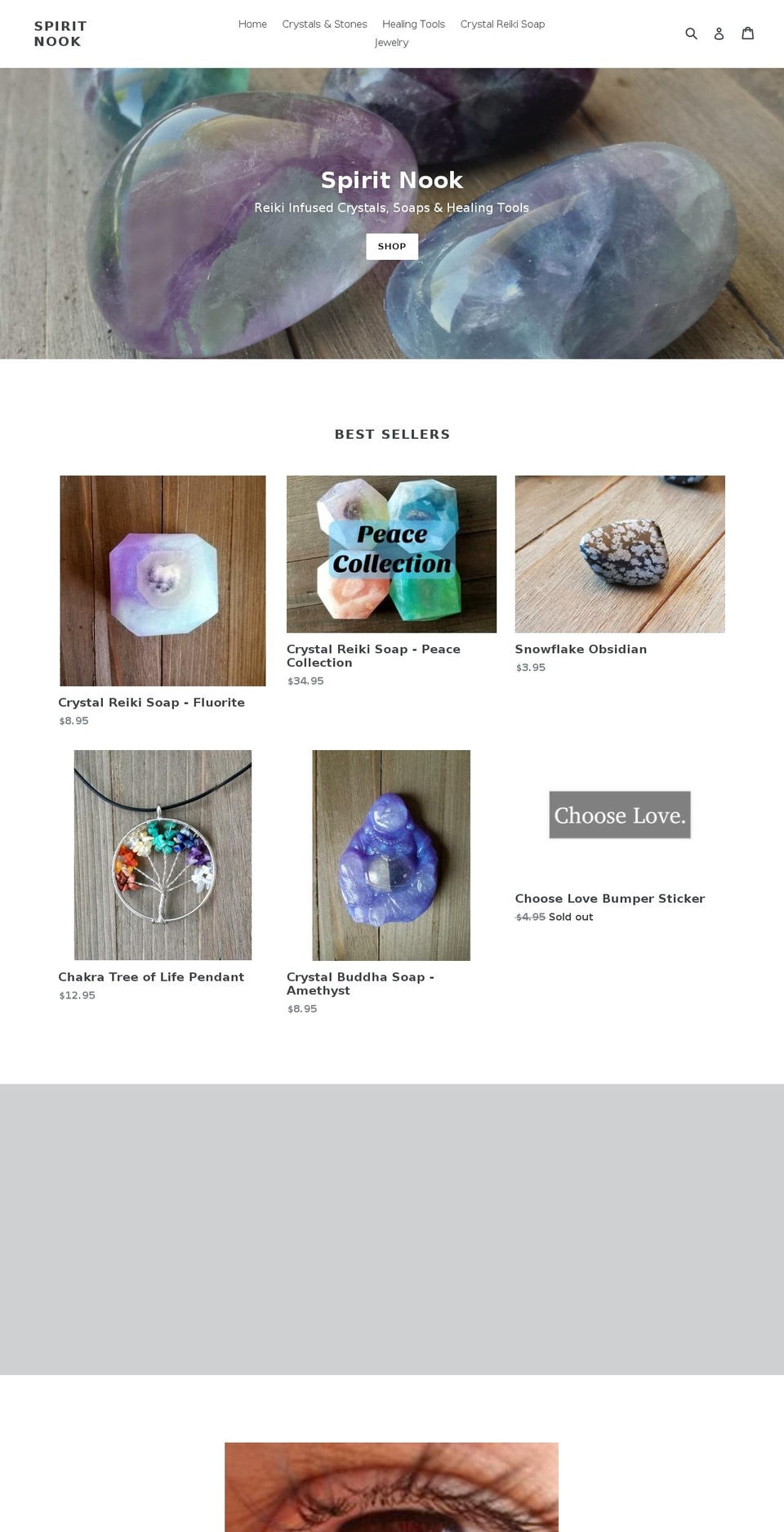 spiritnook.com — Shopify storefront screenshot