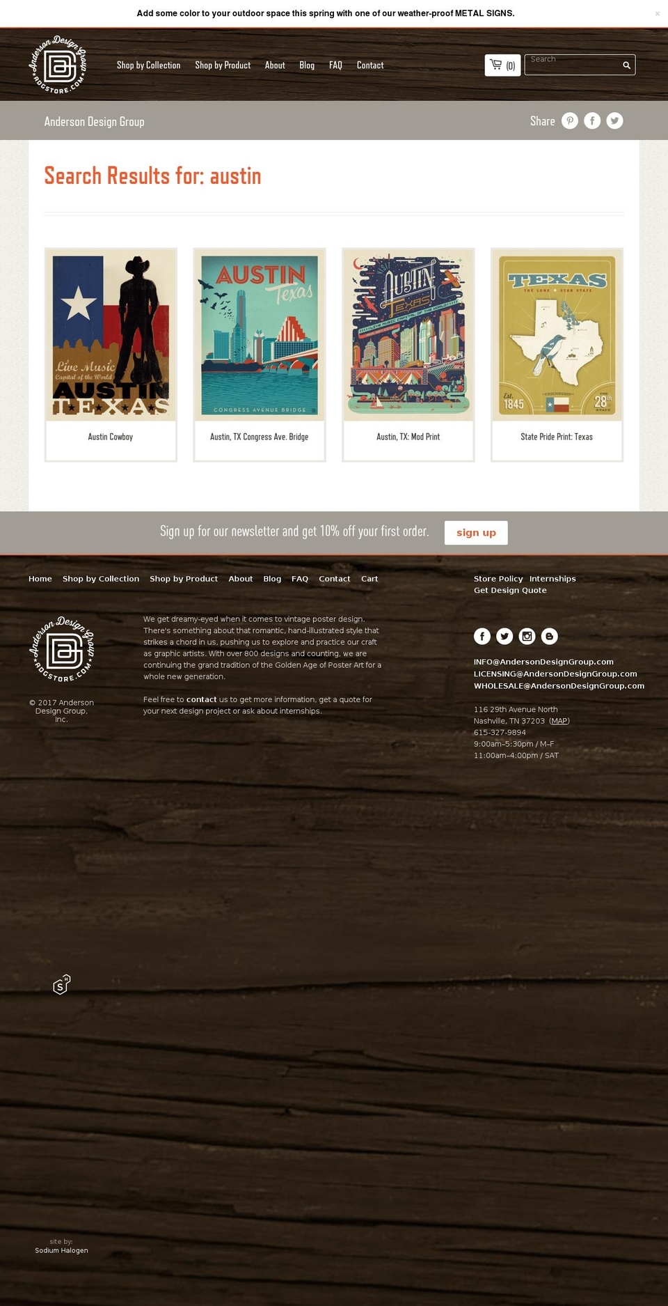 spiritofaustin.com shopify website screenshot