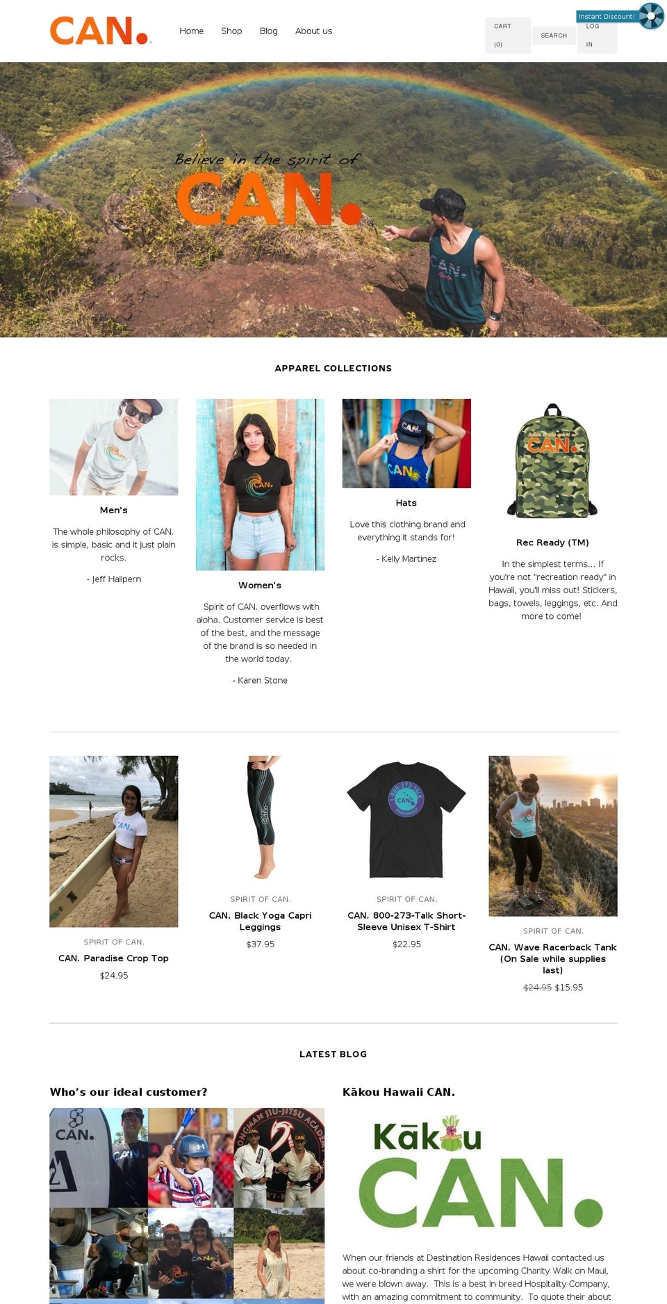 spiritofcan.com shopify website screenshot