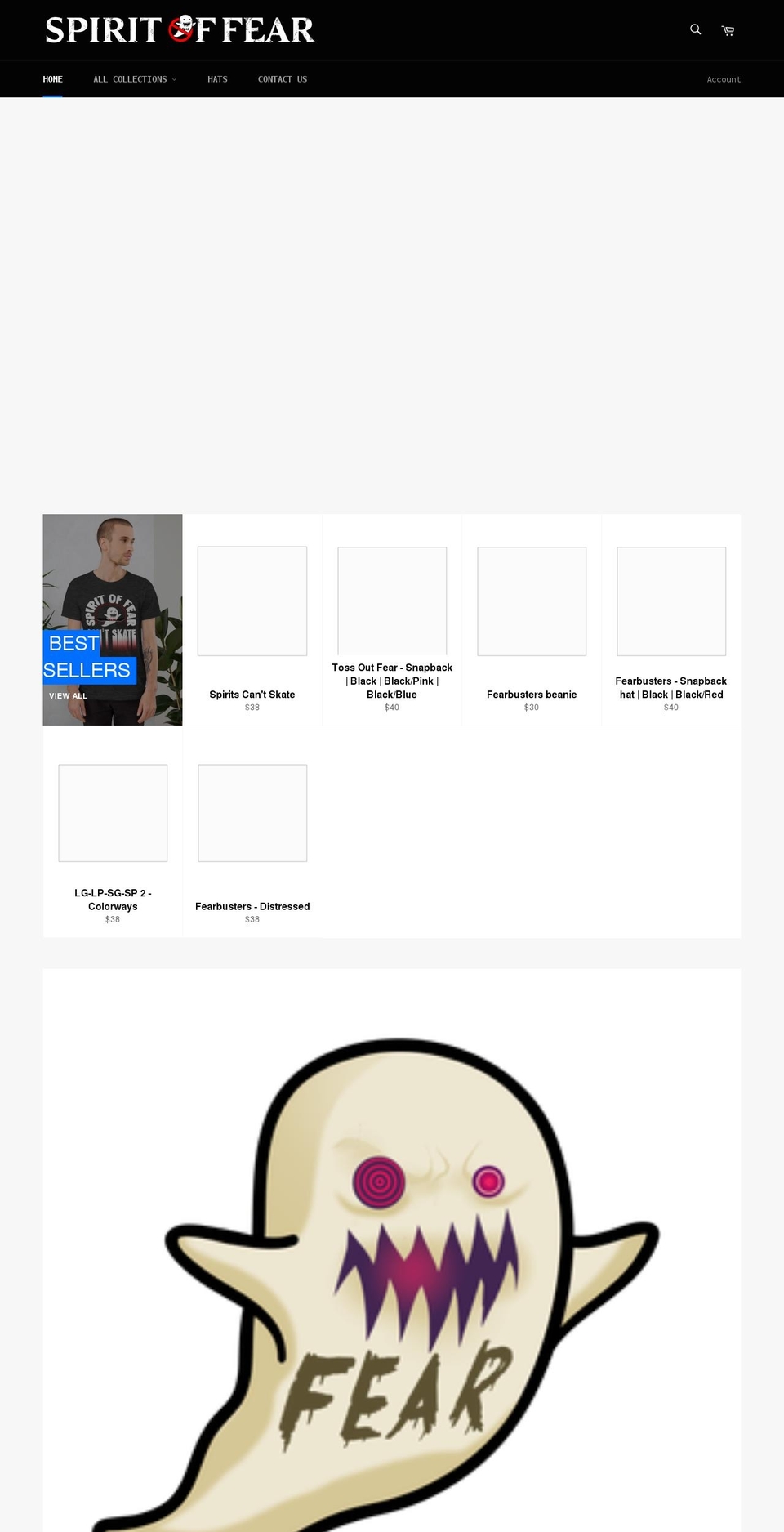 spiritoffear.com shopify website screenshot