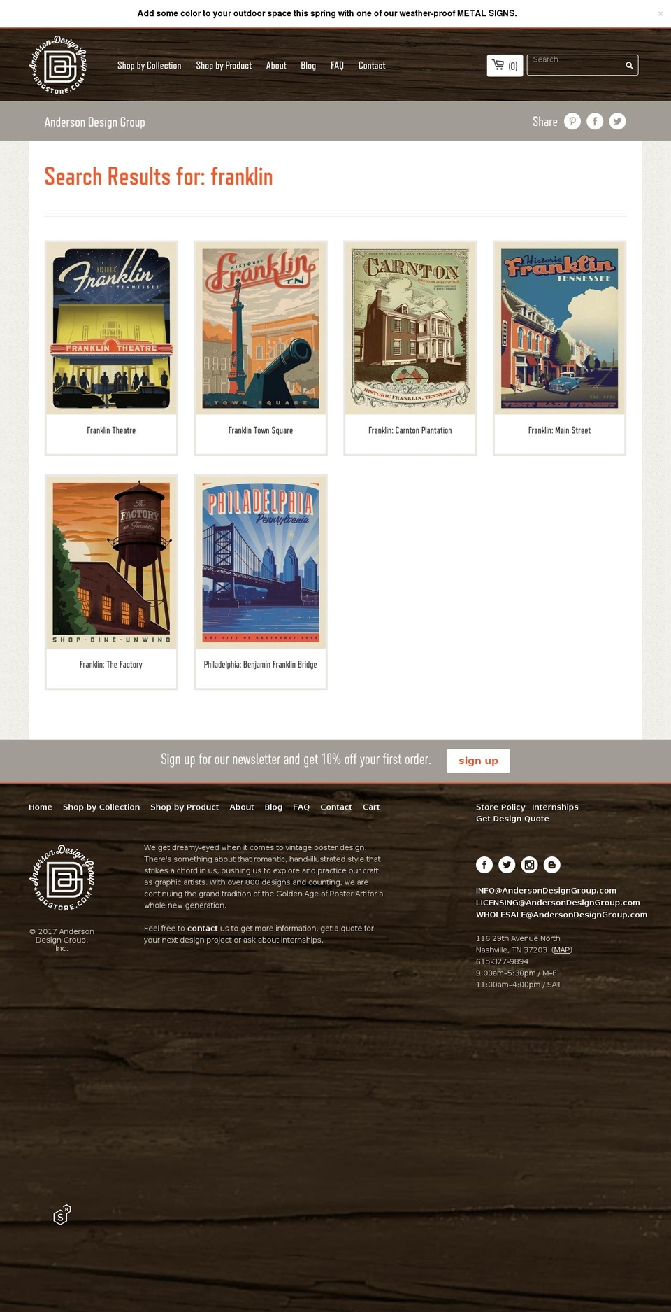 spiritoffranklin.com shopify website screenshot