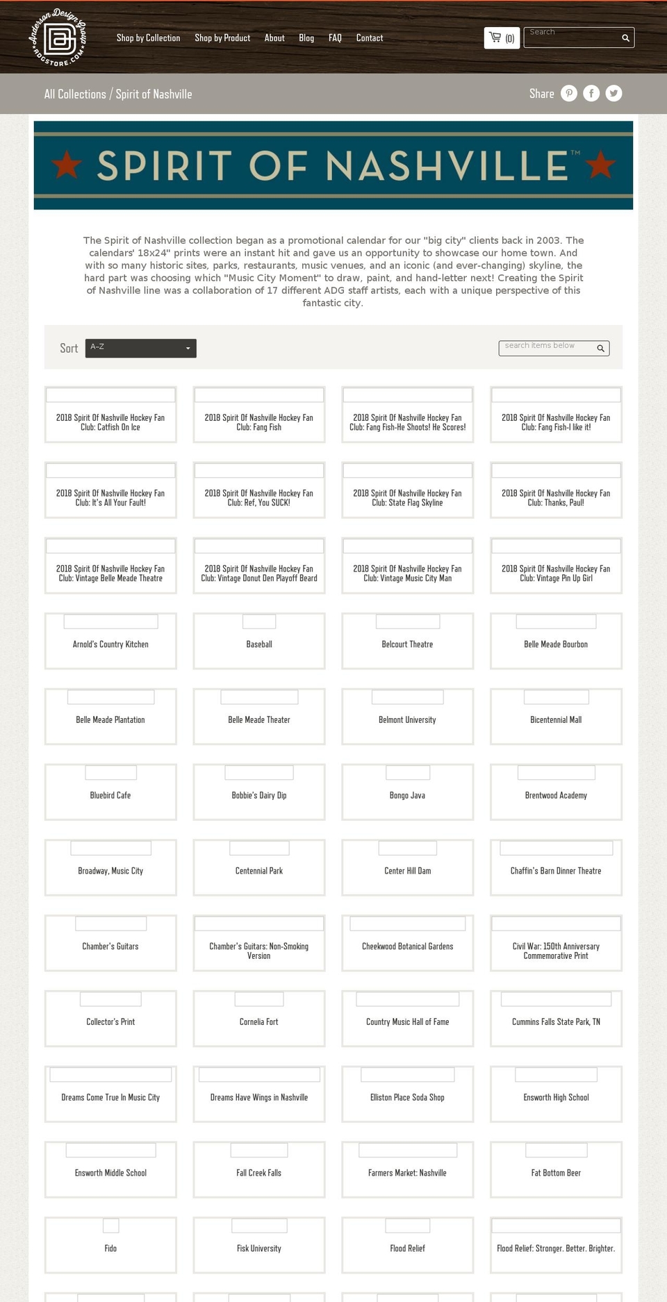 spiritofnashville.com — Shopify storefront screenshot