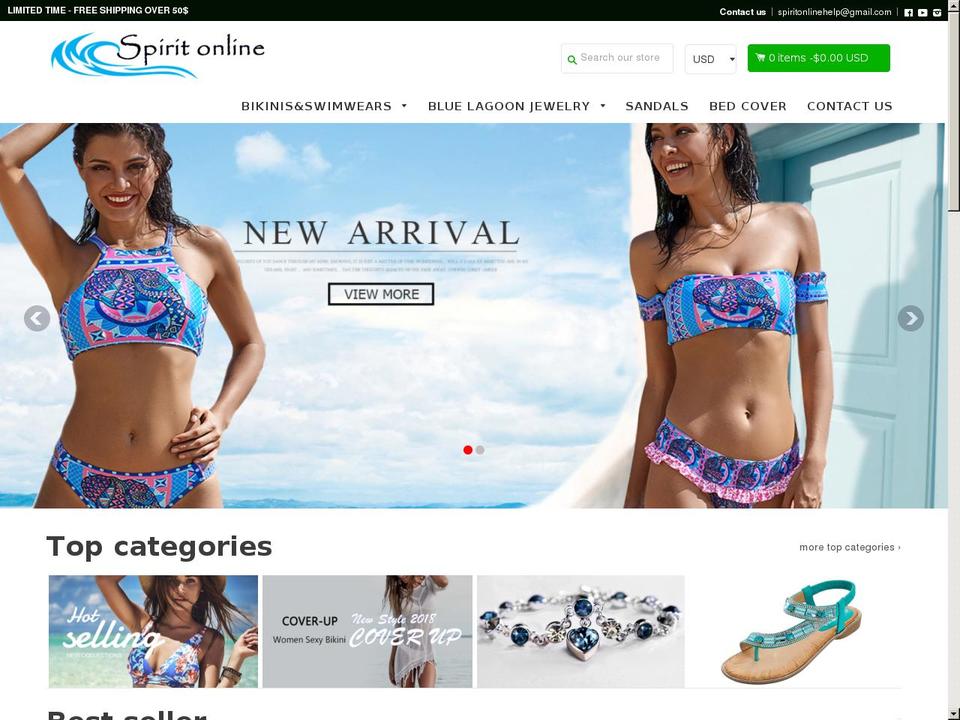 shopbooster173-29041720 Shopify theme site example spiritonlineshop.com