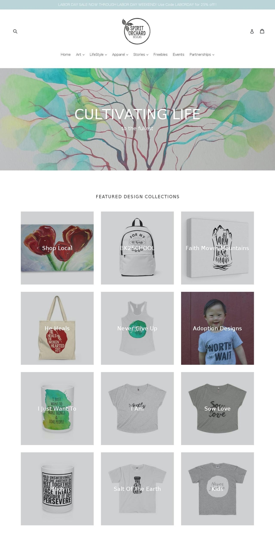 spiritorchard.com shopify website screenshot