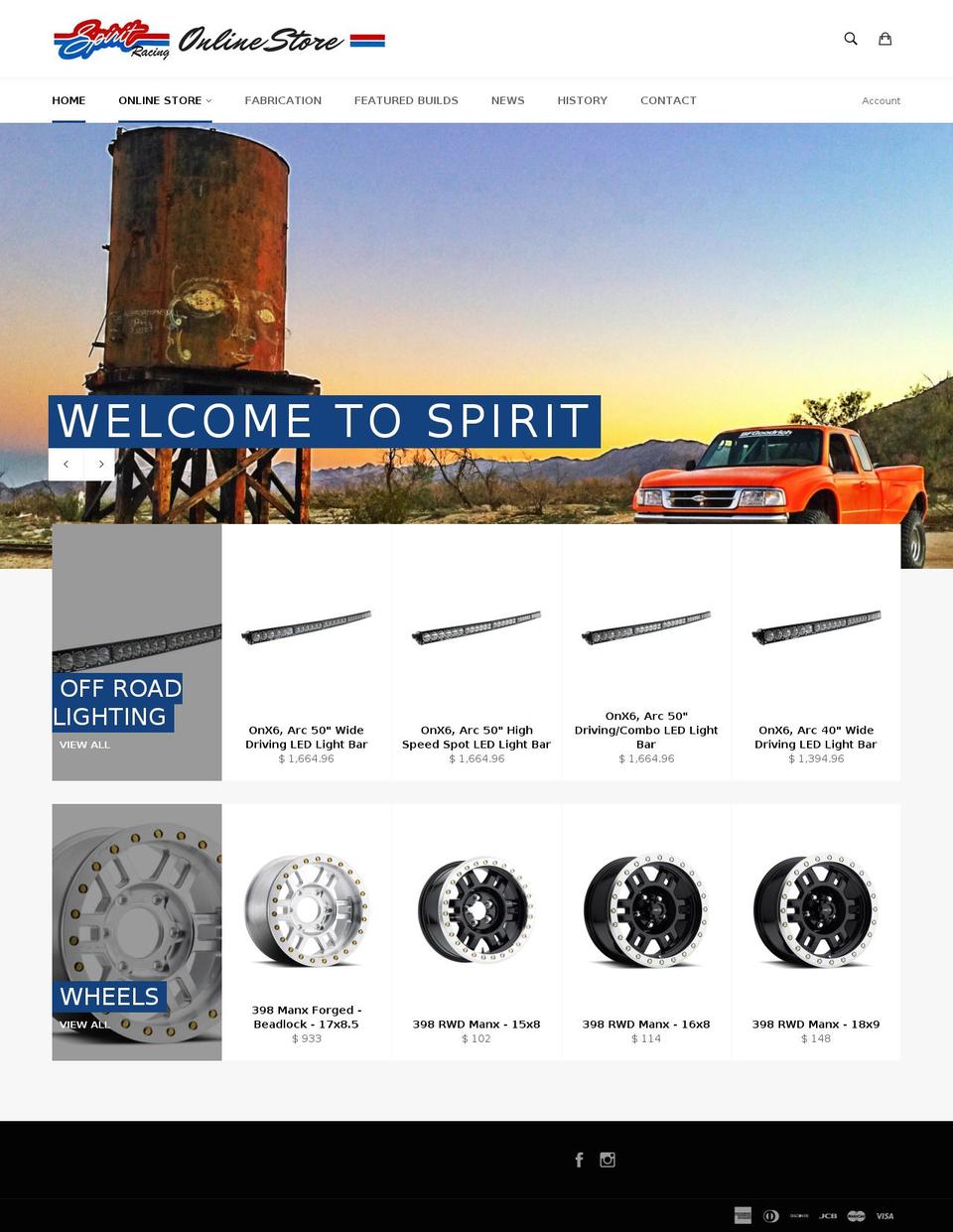 spiritracing.com shopify website screenshot