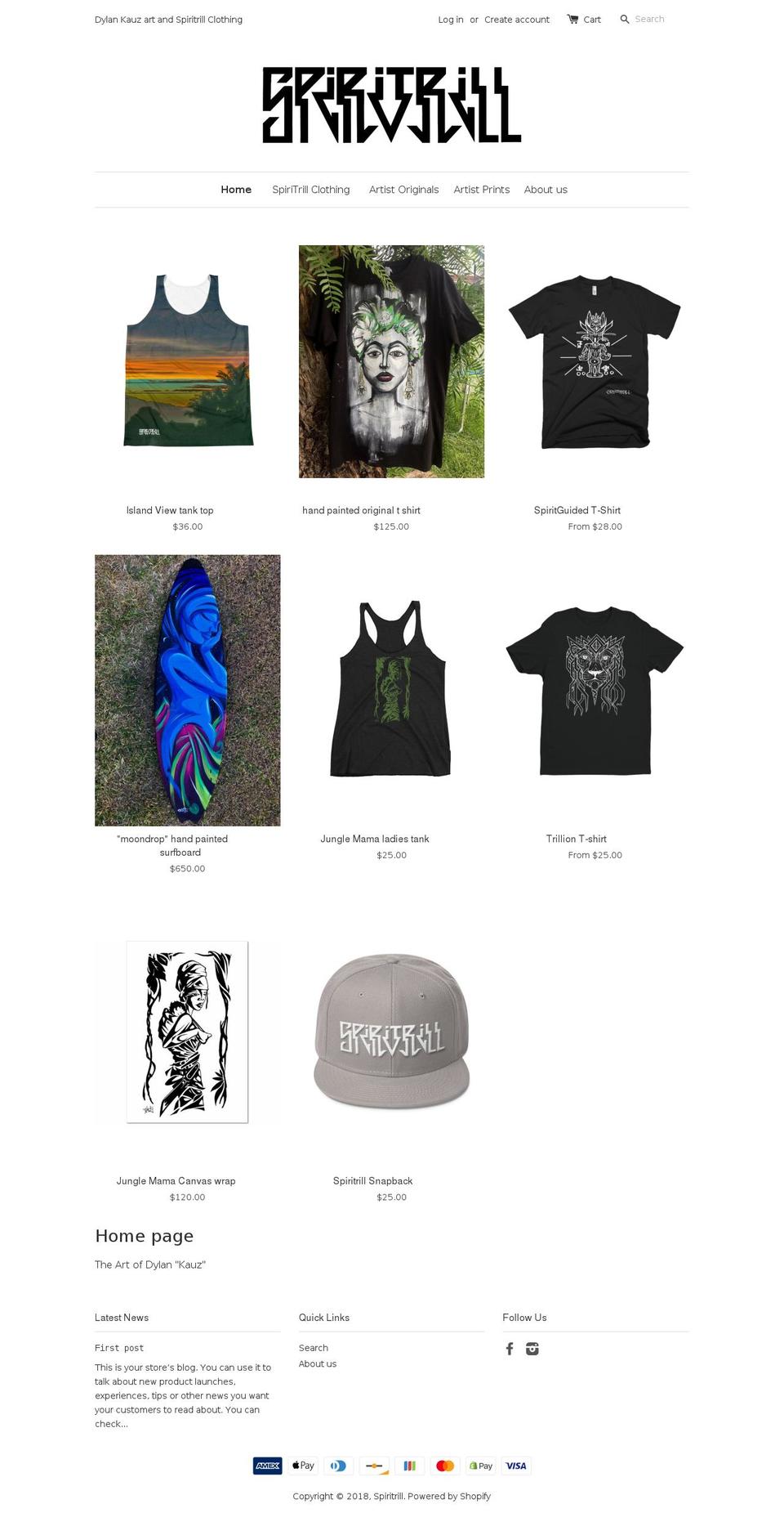 spiritrill808.com shopify website screenshot