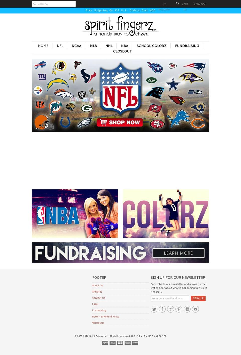 Spirit Fingerz 4.2 Shopify theme site example spiritshirtz.com