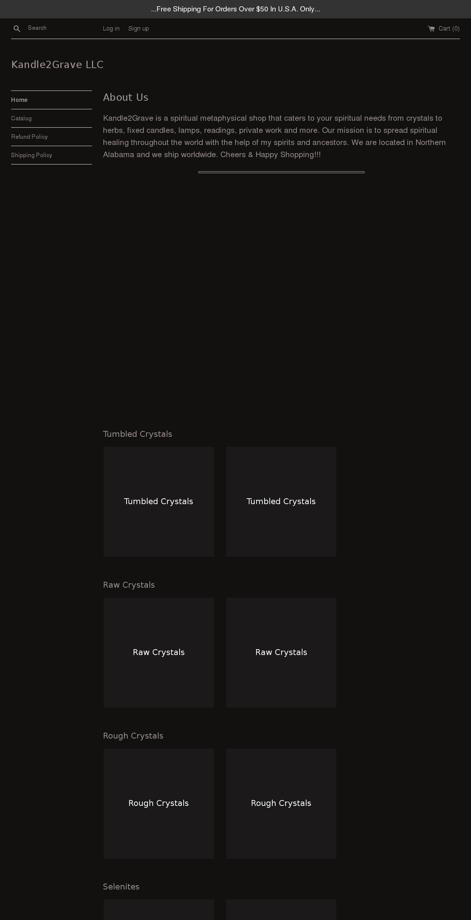 spiritspeakscrystalsandherbs.com shopify website screenshot