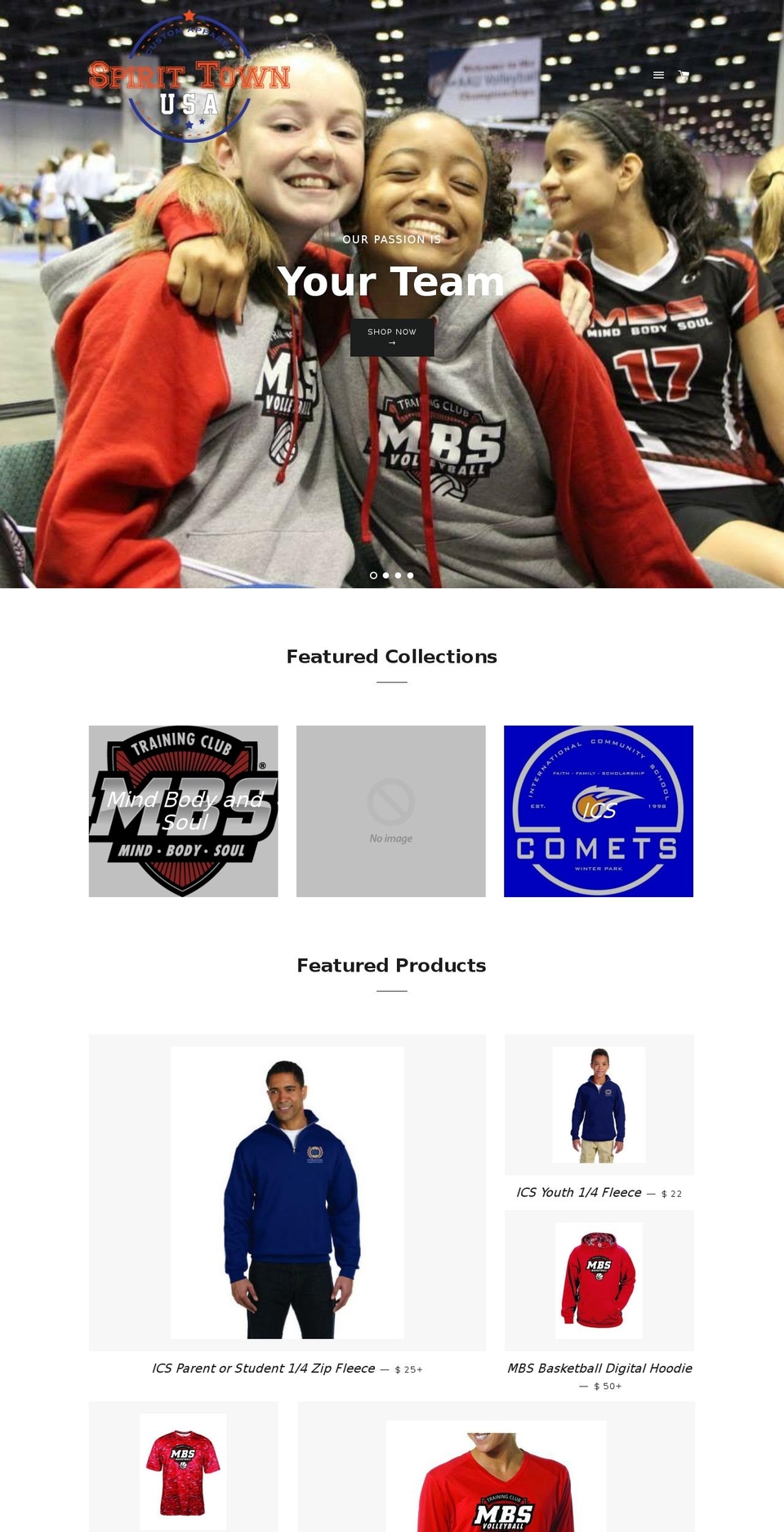 spirittownusa.com shopify website screenshot