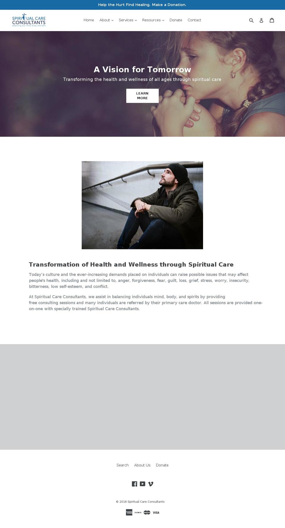 spiritualcareconsultants.com — Shopify storefront screenshot
