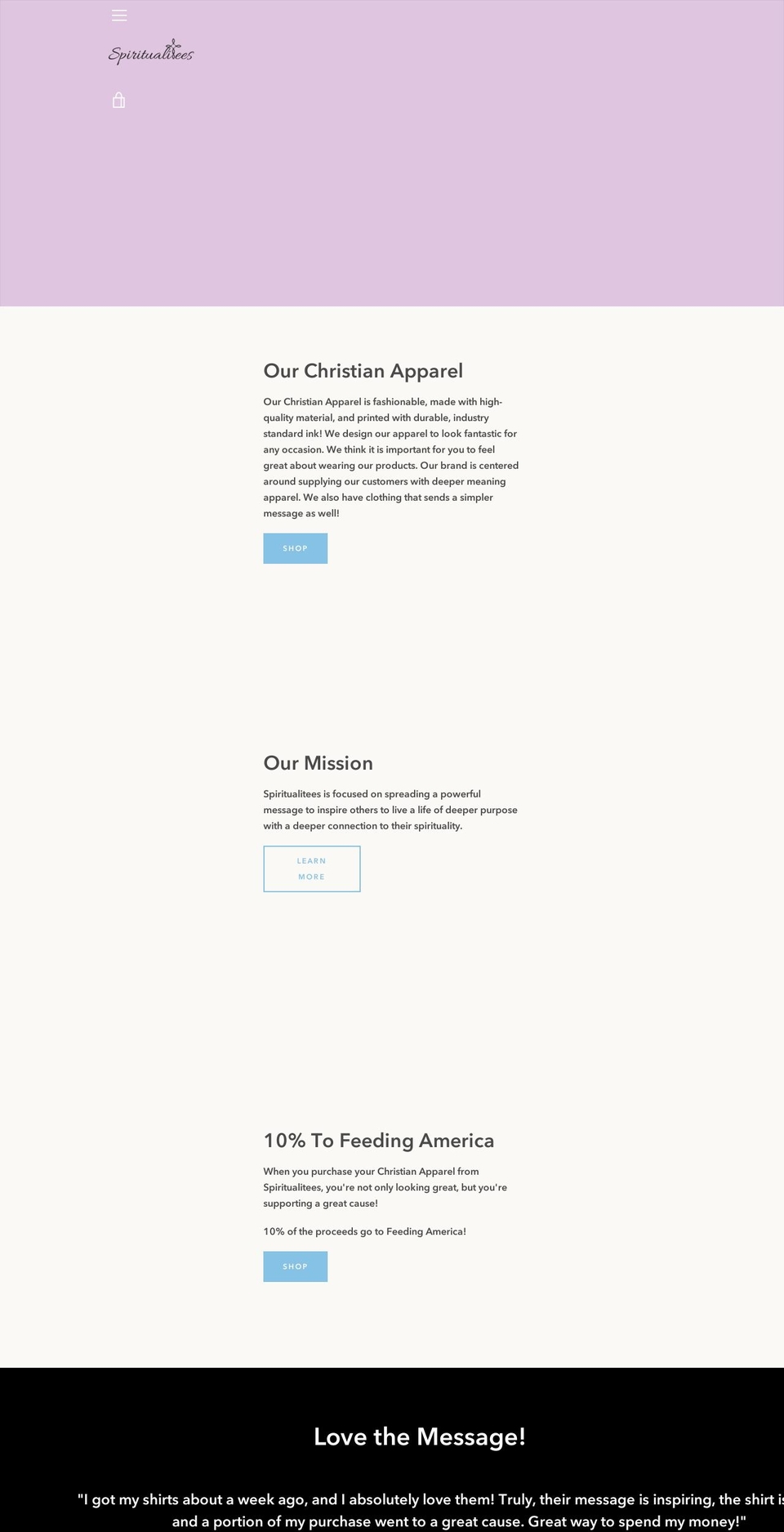 spiritualitees.net shopify website screenshot