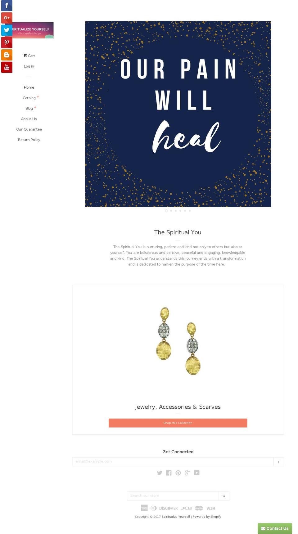 spiritualizeyourself.com shopify website screenshot