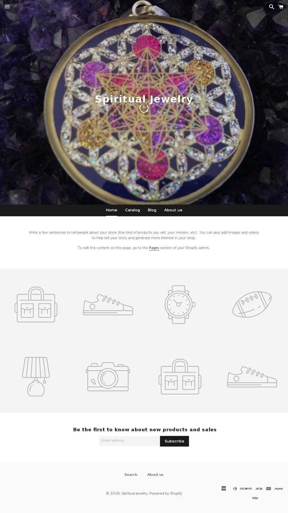 Abundance Shopify theme site example spiritualjewelry.store