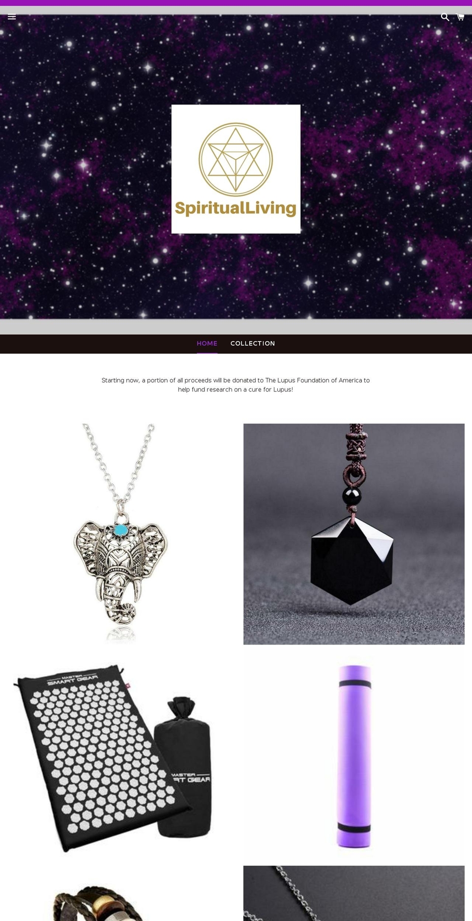 spirituallivingstore.com — Shopify storefront screenshot