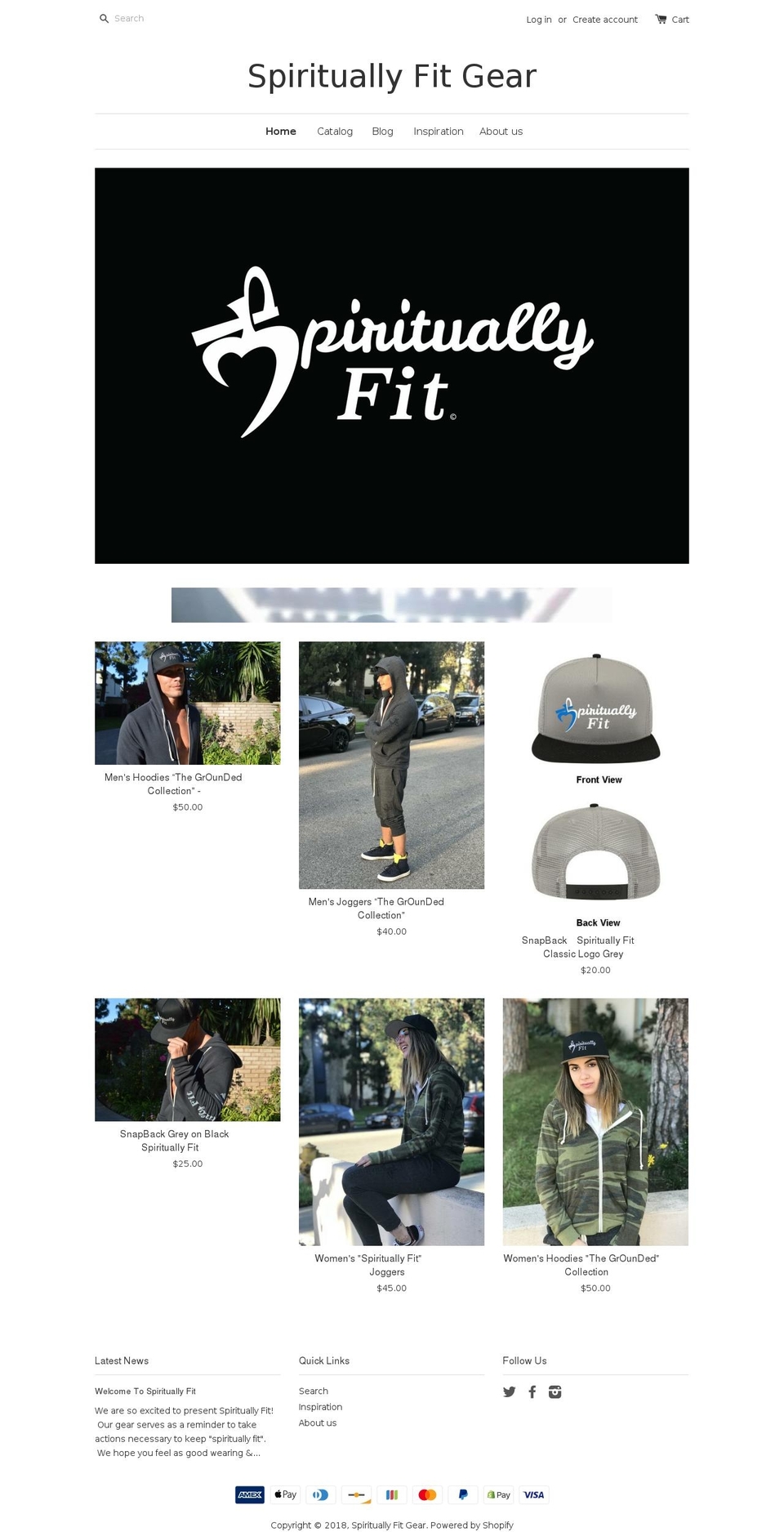 spirituallyfitgear.com shopify website screenshot