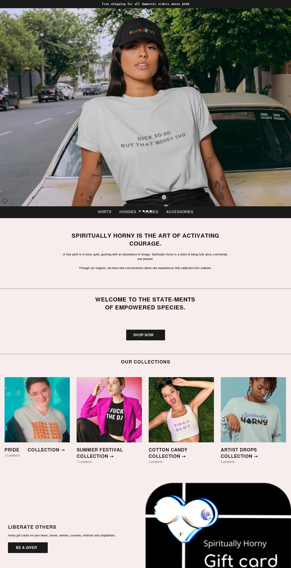 NEW DEVELOPMENT Shopify theme site example spirituallyhorny.com